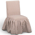 Striped Skirted Dining Krzeslo, Brown